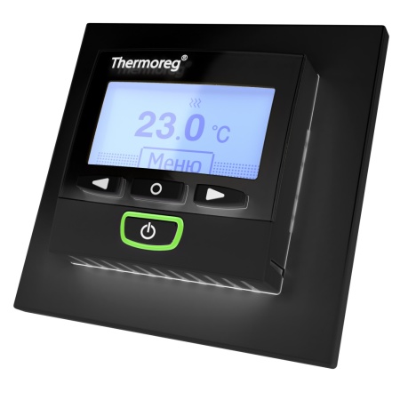 Комплект нагревательный мат Thermomat 210 Вт/м² + терморегулятор Thermoreg TI-950 Design Black