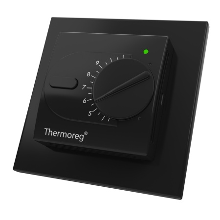 Комплект нагревательный мат Thermomat 180 Вт/м² + терморегулятор Thermoreg TI-200 Design Black